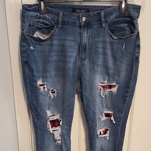 Judy Blue Women's Distressed Blue Jeans